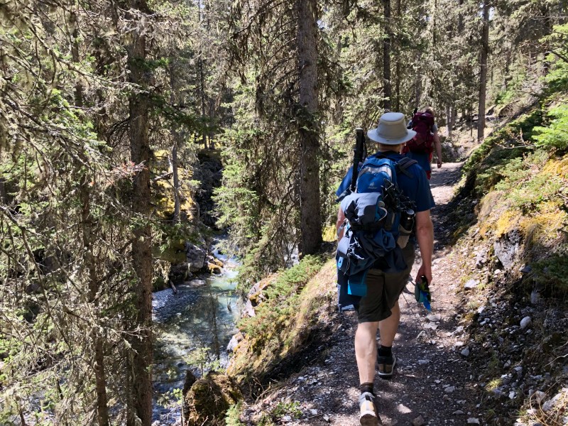 Ribbon Falls Hike in Kananaskis Country, Alberta Out and Across