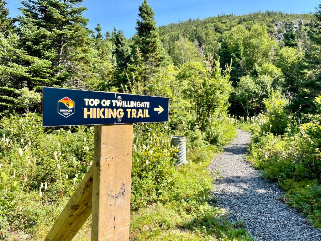 Top of Twillingate Trail sign