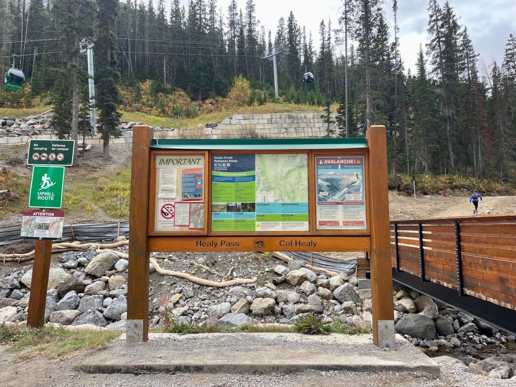 Healy Pass Trail sign