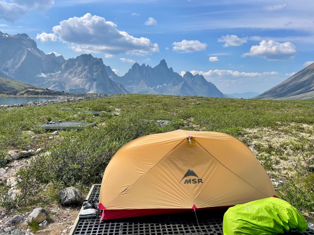 Talus Lake camping in Tombstone Territorial Park