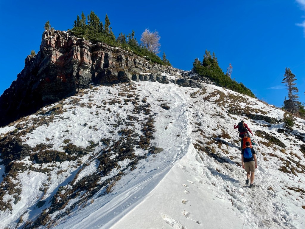 Sarrail Ridge hike up the col