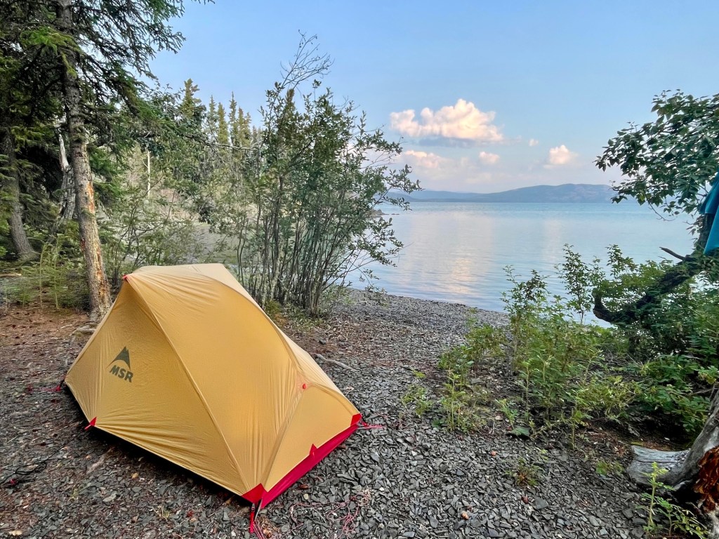 Canoeing the Yukon River and camping on Lake Laberge