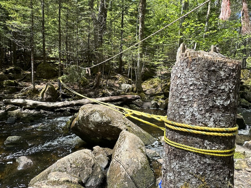 Humes River Falls hike river crossing