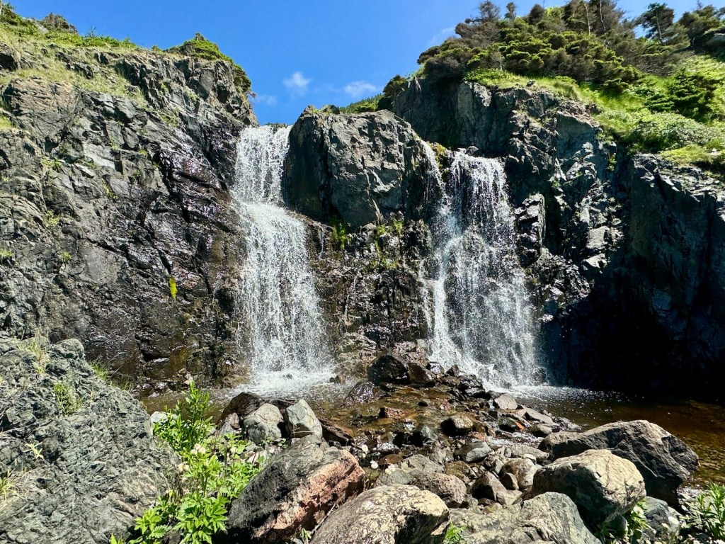 Seawall Trail waterfalls