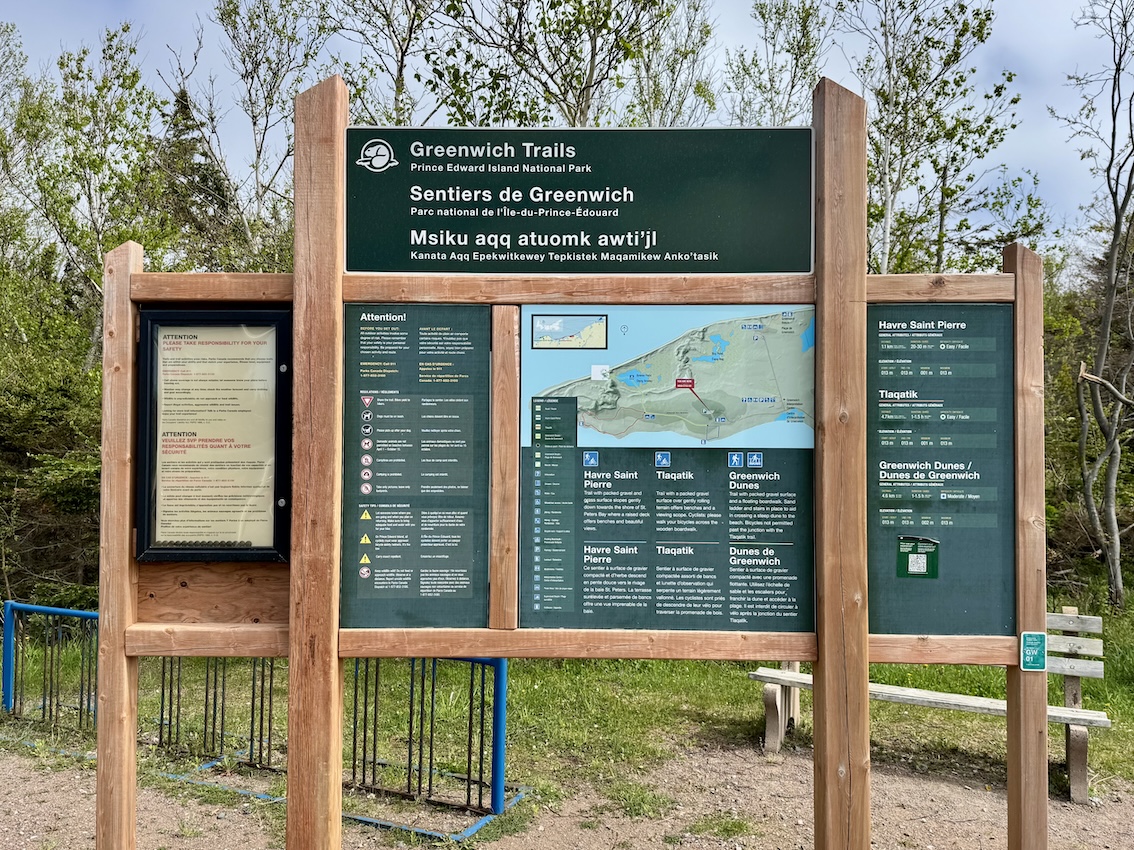 Greenwich Dunes Trail sign