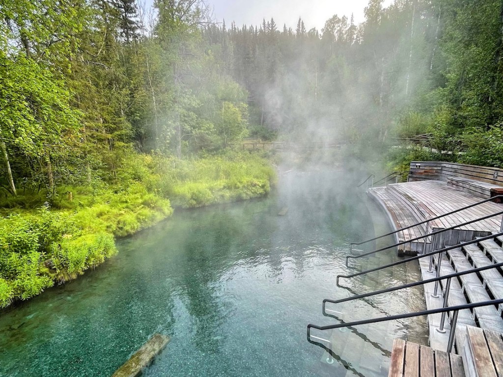 Liard River Hot Springs is hot